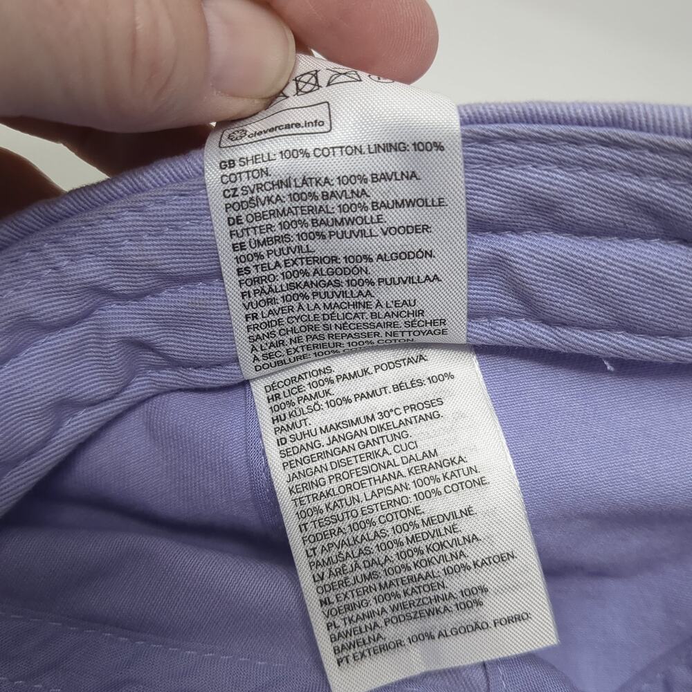 Reversed Slideback Baseball Cap Solid Purple One … - image 10